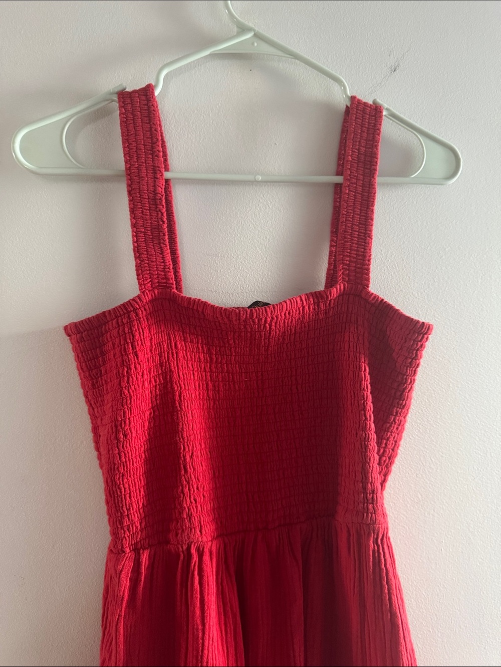 QUINCE• 100% cotton red gauze dress - Picture 8 of 9